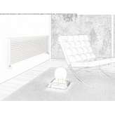 Horizontal decorative water radiator, steel Larimore