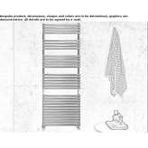 Chrome-plated steel towel warmer for hot water Pravia