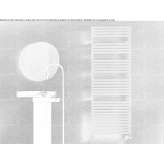 Vertical towel warmer mounted on the wall Pravia