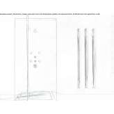 Vertical wall-mounted decorative radiator made of chrome-plated brass Felahiye