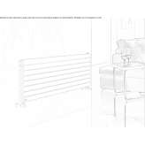 Decorative wall radiator made of carbon steel Gembrook
