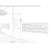 Horizontal decorative radiator made of brushed steel Pedesina