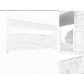 Horizontal, wall-mounted towel warmer Pravia