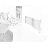Horizontal decorative water radiator, steel Larimore