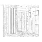 Decorative steel wall-mounted water radiator Pocasset