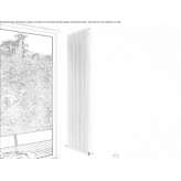 Vertical decorative steel radiator for hot water Larimore