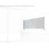 Horizontal towel warmer made of shiny steel, water-based Suno