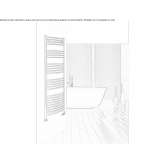 Steel towel warmer mounted on the wall Agost