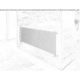 Horizontal, steel, decorative wall radiator Cody