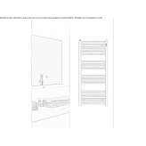 Steel towel warmer mounted on the wall Agost