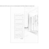 Electric, steel towel warmer, mounted to the wall Roade