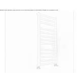 Vertical, aluminum towel warmer, mounted on the wall Navoloki