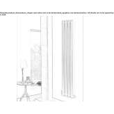 Vertical, steel, decorative wall radiator Baragua