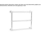 Horizontal, wall-mounted towel warmer Minor
