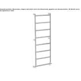 Electric, vertical towel warmer, mounted on the wall Bauta