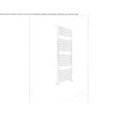 Vertical, aluminum towel warmer, mounted on the wall Navoloki