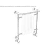 Vertical wall-mounted towel warmer Guilmi
