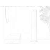 Vertical aluminum decorative radiator with LED light Puscine