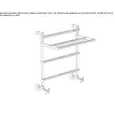 Wall-mounted towel warmer Bauta