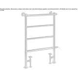 Steel towel warmer, water, standing Siano
