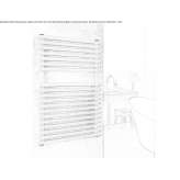 Steel towel warmer mounted on the wall Pienza