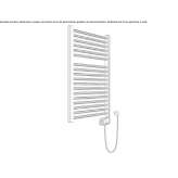 Electric towel warmer made of chrome-plated steel, mounted on the wall Favara
