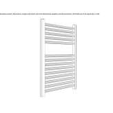 Towel warmer made of chrome-plated steel, hot-mounted, wall-mounted Sochi