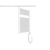 Electric towel warmer made of chrome-plated steel, mounted on the wall Puracic