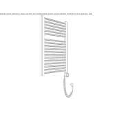 Electric towel warmer made of chrome-plated steel, mounted on the wall Favara