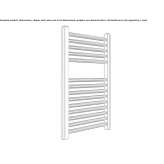 Towel warmer made of chrome-plated steel, hot-mounted, wall-mounted Sochi