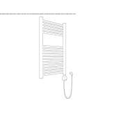 Electric, steel towel warmer, mounted to the wall Sochi