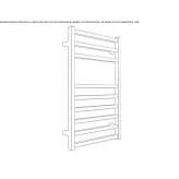 Towel warmer made of chrome-plated steel, hot-mounted, wall-mounted Romaniv