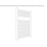 Steel towel warmer for hot water Puracic