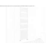 Vertical, wall-mounted towel warmer made of carbon steel Yalvac