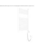 Electric, steel towel warmer, mounted to the wall Favara