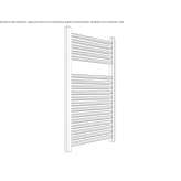 Towel warmer made of chrome-plated steel, hot-mounted, wall-mounted Puracic