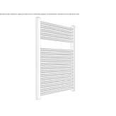 Towel warmer made of chrome-plated steel, hot-mounted, wall-mounted Puracic