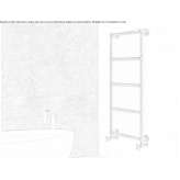 Vertical wall-mounted decorative brass radiator Alesd