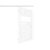 Steel towel warmer for hot water Romaniv