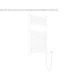 Electric, steel towel warmer, mounted to the wall Favara