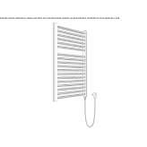 Electric towel warmer made of chrome-plated steel, mounted on the wall Favara