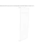 Vertical decorative radiator made of powder-coated steel, mounted on the wall Epitalio
