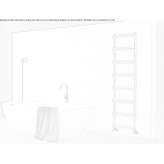 Vertical, wall-mounted towel warmer made of carbon steel Alesd