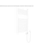 Electric, steel towel warmer, mounted to the wall Favara