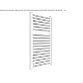 Towel warmer made of chrome-plated steel, hot-mounted, wall-mounted Favara