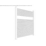 Towel warmer made of chrome-plated steel, hot-mounted, wall-mounted Puracic