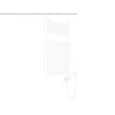 Electric, steel towel warmer, mounted to the wall Puracic
