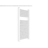 Towel warmer made of chrome-plated steel, hot-mounted, wall-mounted Puracic