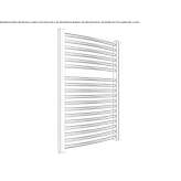 Towel warmer made of chrome-plated steel, hot-mounted, wall-mounted Favara