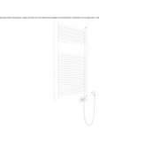Electric, steel towel warmer, mounted to the wall Favara